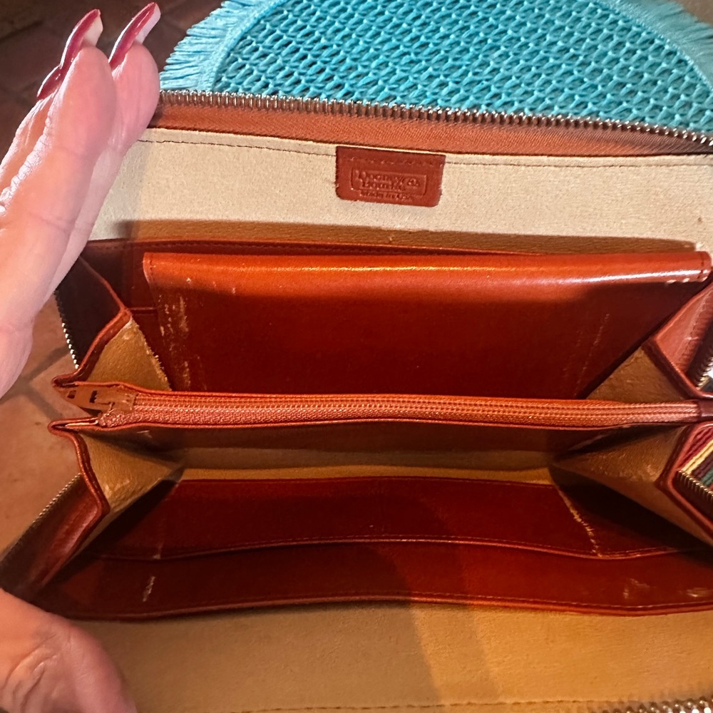 Dooney & Bourke Bone Leather Zip Along Clutch - Picture 3 of 6